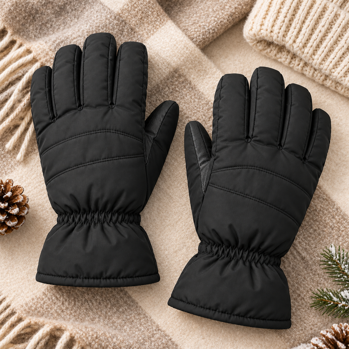 Novalunely Winter Outdoor Gloves – Full Finger Cold Weather Gloves for Everyday Activities