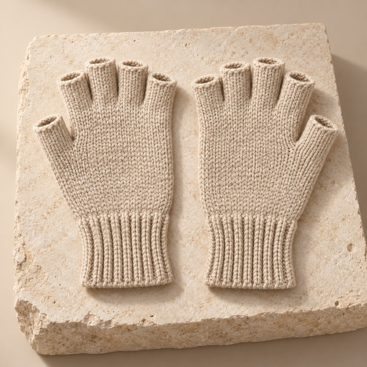 Novalunely Fingerless Knit Everyday Gloves – Cozy Casual Hand Warmers for Daily Wear