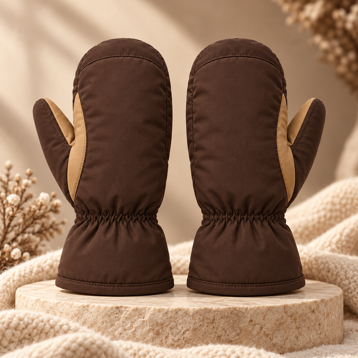 Novalunely Winter Mittens – Full Coverage Cold Weather Gloves with Extended Cuff