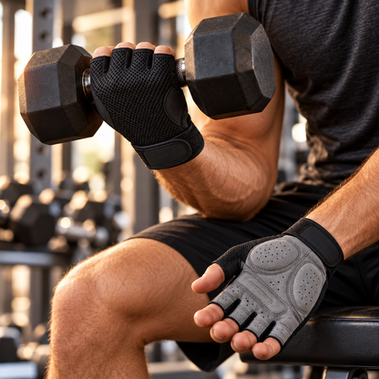 Novalunely Half Finger Outdoor Sports Gloves – Breathable Training Gloves for Cycling and Fitness