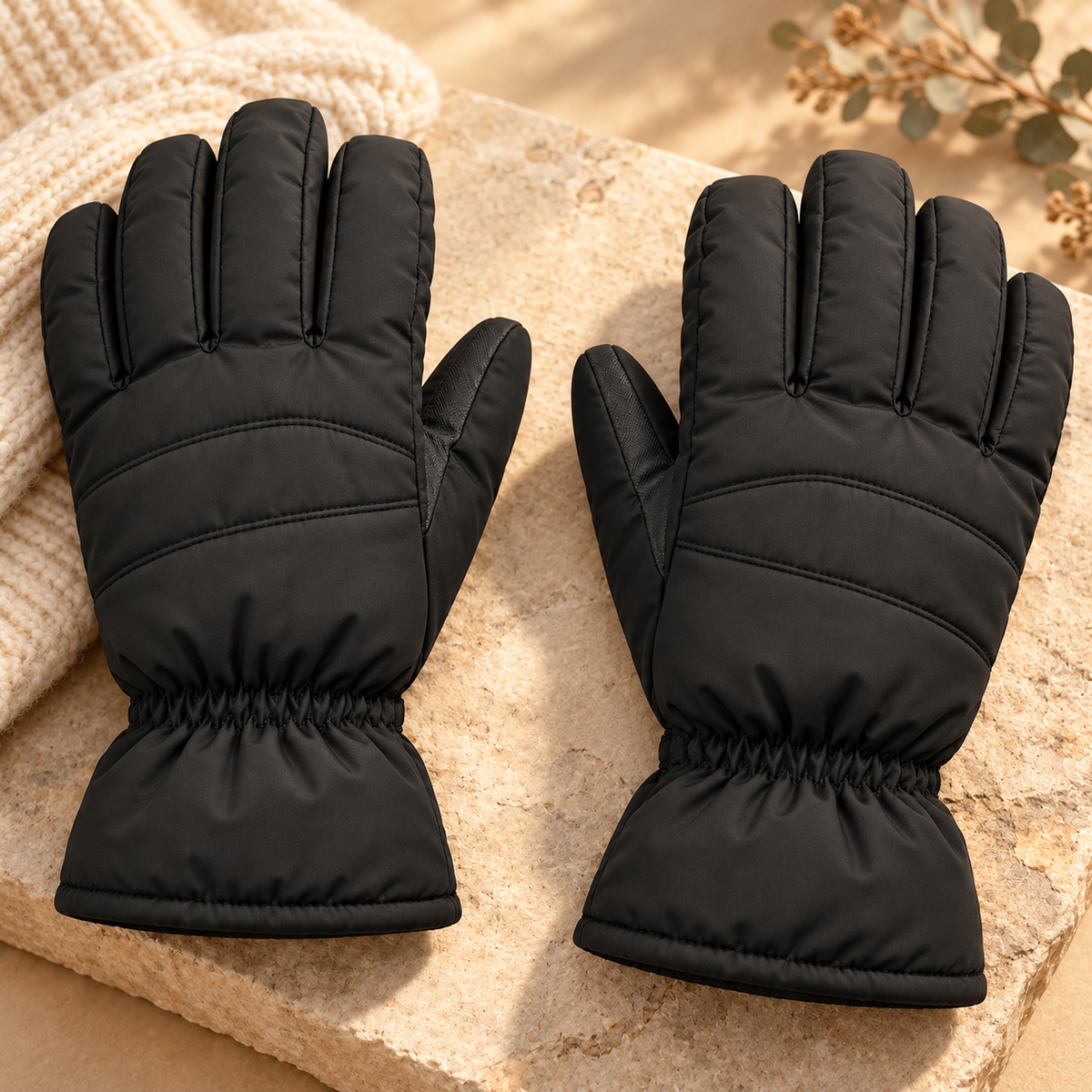 Novalunely Winter Outdoor Gloves – Full Finger Cold Weather Gloves for Everyday Activities