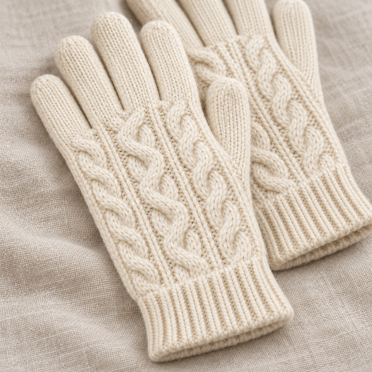 Novalunely Cable Knit Everyday Gloves – Soft Touch Casual Winter Accessories
