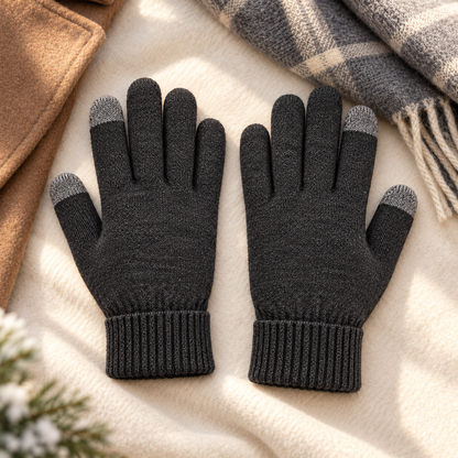 Novalunely Touchscreen Knit Everyday Gloves – Classic Casual Gloves for Daily Wear