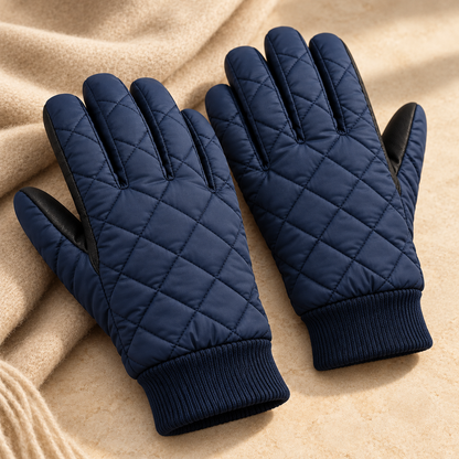 Novalunely Quilted Winter Gloves – Full Finger Outdoor Gloves for Cold Weather Activities