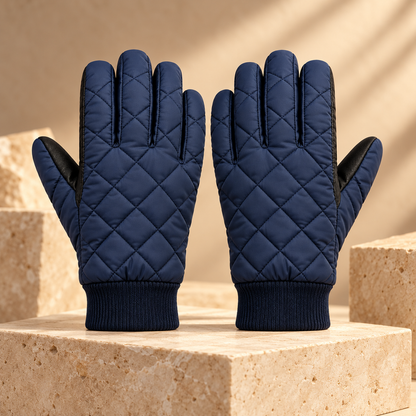 Novalunely Quilted Winter Gloves – Full Finger Outdoor Gloves for Cold Weather Activities