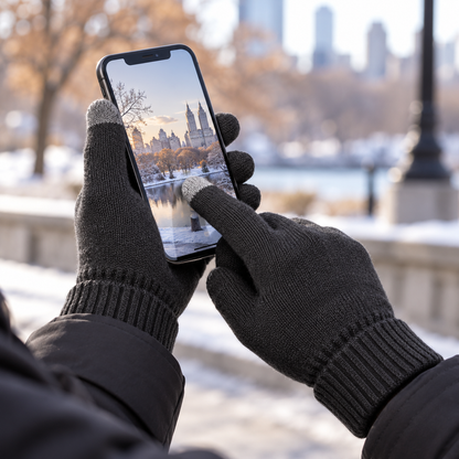Novalunely Touchscreen Knit Everyday Gloves – Classic Casual Gloves for Daily Wear
