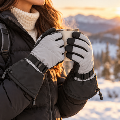 Novalunely Winter Outdoor Gloves – Full Finger Cold Weather Gloves with Adjustable Cuff