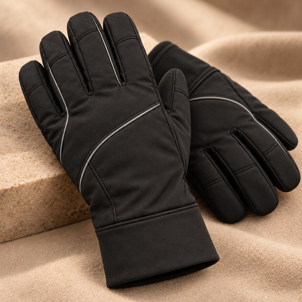 Novalunely Winter Outdoor Gloves – Full Finger Cold Weather Gloves with Extended Cuff