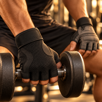 Novalunely Half Finger Fitness Gloves – Breathable Training Gloves for Gym and Outdoor Activities