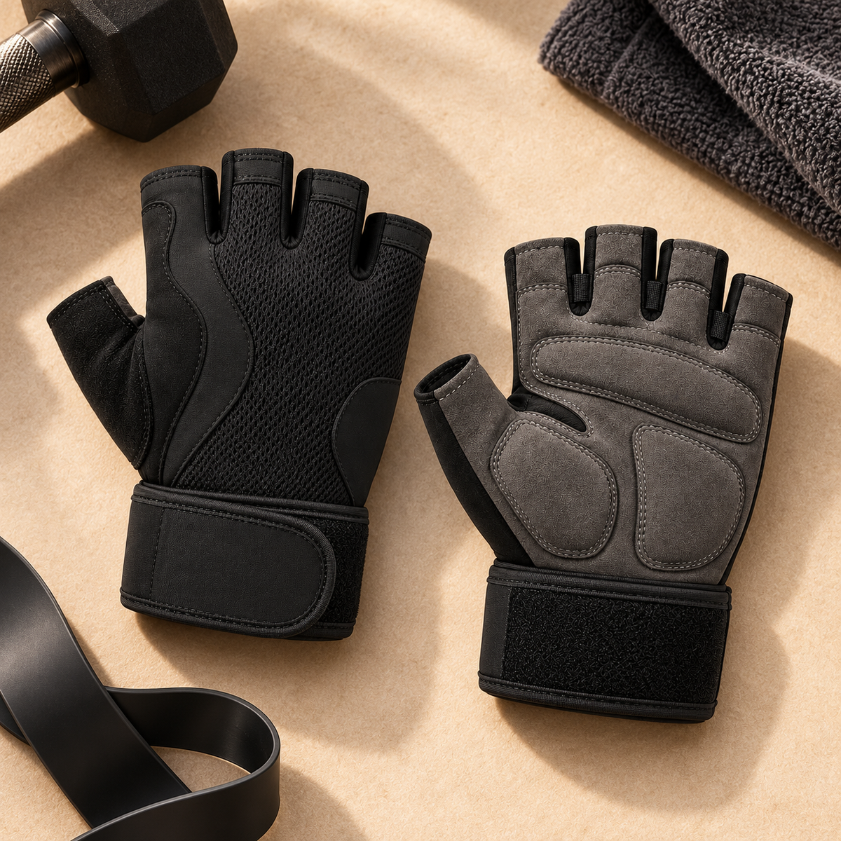 Novalunely Half Finger Fitness Gloves – Breathable Training Gloves for Gym and Outdoor Activities