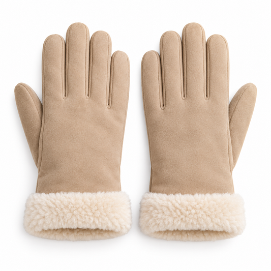 Novalunely Winter Gloves with Plush Cuff – Full Finger Cold Weather Gloves for Everyday Wear