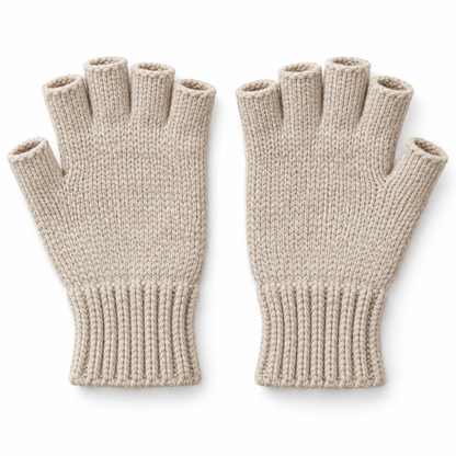 Novalunely Fingerless Knit Everyday Gloves – Cozy Casual Hand Warmers for Daily Wear