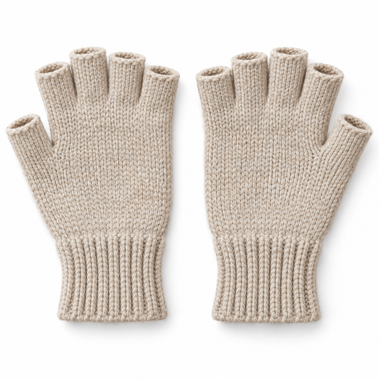 Novalunely Fingerless Knit Everyday Gloves – Cozy Casual Hand Warmers for Daily Wear