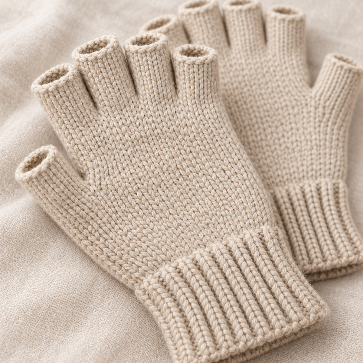 Novalunely Fingerless Knit Everyday Gloves – Cozy Casual Hand Warmers for Daily Wear