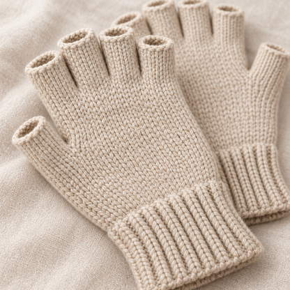 Novalunely Fingerless Knit Everyday Gloves – Cozy Casual Hand Warmers for Daily Wear
