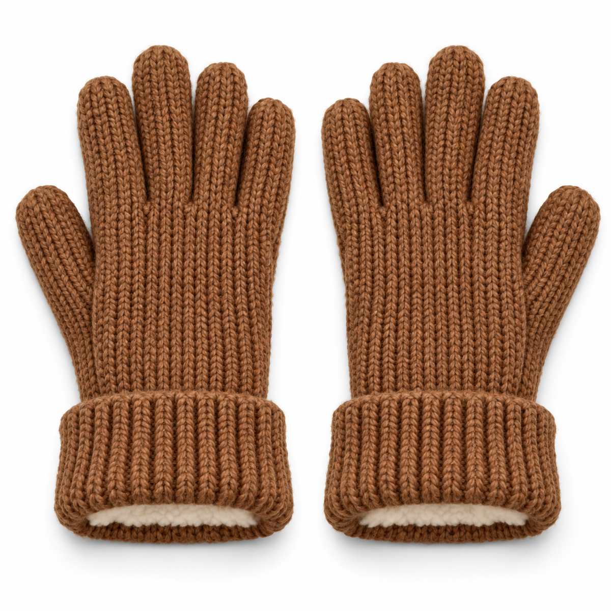 Novalunely Knitted Winter Gloves – Soft Full Finger Gloves with Ribbed Cuff for Everyday Wear